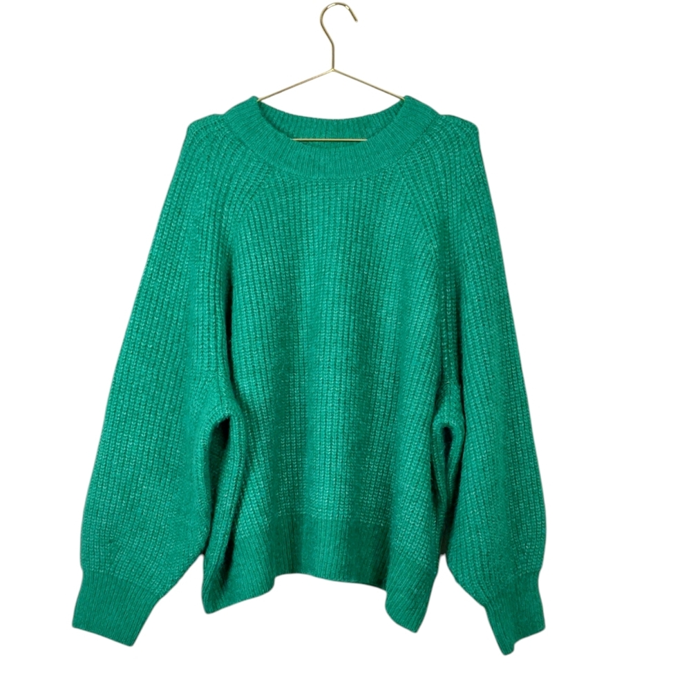 Sonoma Goods For Life® Fuzzy Cozy Heritage Crewneck Sweater | 2X | Royal Emerald